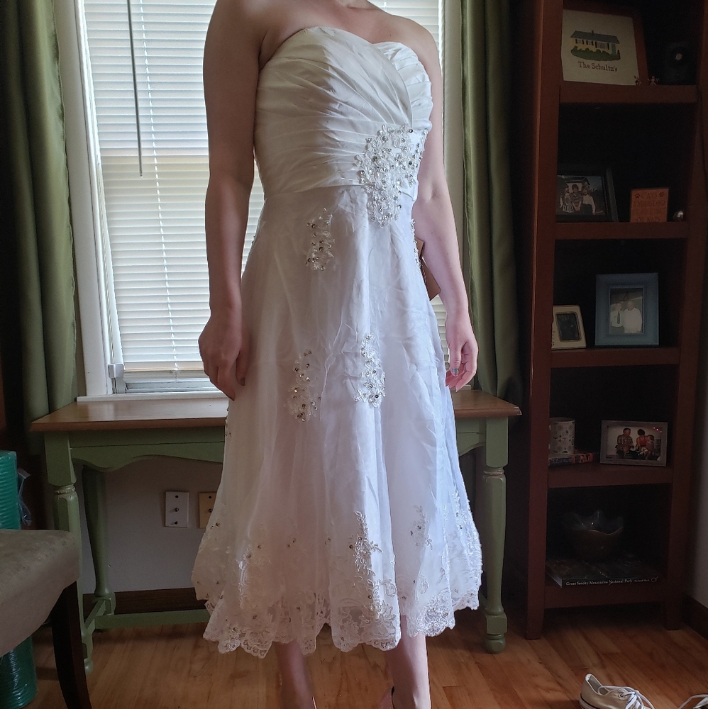 Tea length wedding dress NWT